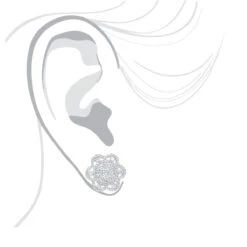 LUXURMAN 14K White Gold Unique Flower Ladies Diamond Cluster Stud Earrings 2.2ct -Luxurman luxurman 14k gold unique flower ladies diamond cluster stud earrings 22ct bodwh