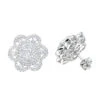 LUXURMAN 14K White Gold Unique Flower Ladies Diamond Cluster Stud Earrings 2.2ct