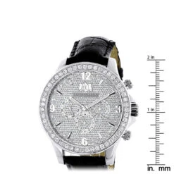 Luxurman 3ct Men's Diamond Watch -Luxurman luxurman 2ct mens diamond watch p 44052 ruler