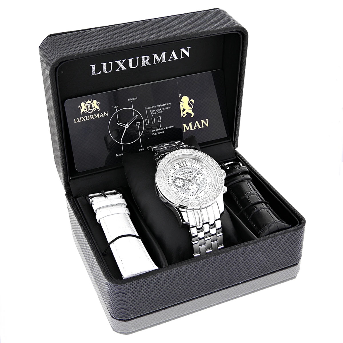 Luxurman Diamond Watch 0.25ct Men's 4 Luxurman Diamond Watch 0.25ct Men's - Image 4