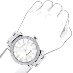 Luxurman Diamond Men's Diamond Watch 0.12ct -Luxurman luxurman diamond watches mens diamond watch 012ct p 35639bod