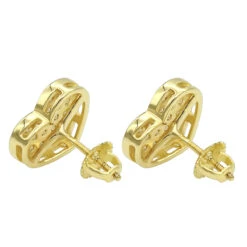 Luxurman Heart Shaped Diamond Earrings For Women 14K Yellow Gold Studs 0.76ct -Luxurman luxurman heart shaped diamond earrings for women 14k gold studs 076ct backye