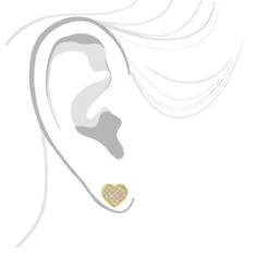 Luxurman Heart Shaped Diamond Earrings For Women 14K Yellow Gold Studs 0.76ct -Luxurman luxurman heart shaped diamond earrings for women 14k gold studs 076ct bodye