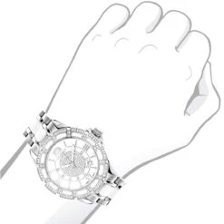 Luxurman Ladies Diamond Ceramic Watch 1.25ct White MOP Galaxy -Luxurman luxurman ladies diamond ceramic watch 125ct white mop galaxybod