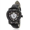 Luxurman Ladies Diamond Heart Watch 0.25ct Black MOP