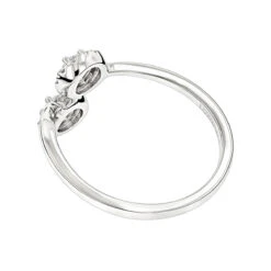 Luxurman Love & Friendship 14K White Gold 2 Stone Diamond Halo Ring 0.33ct -Luxurman luxurman love friendship rings 14k gold 2 stone diamond halo ring 033ct backwh