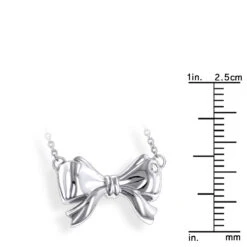 Luxurman Love Quotes Necklace Sterling Silver Diamond Bow Pendant For Women -Luxurman luxurman love quotes necklace sterling silver diamond bow pendant for women rulerwh