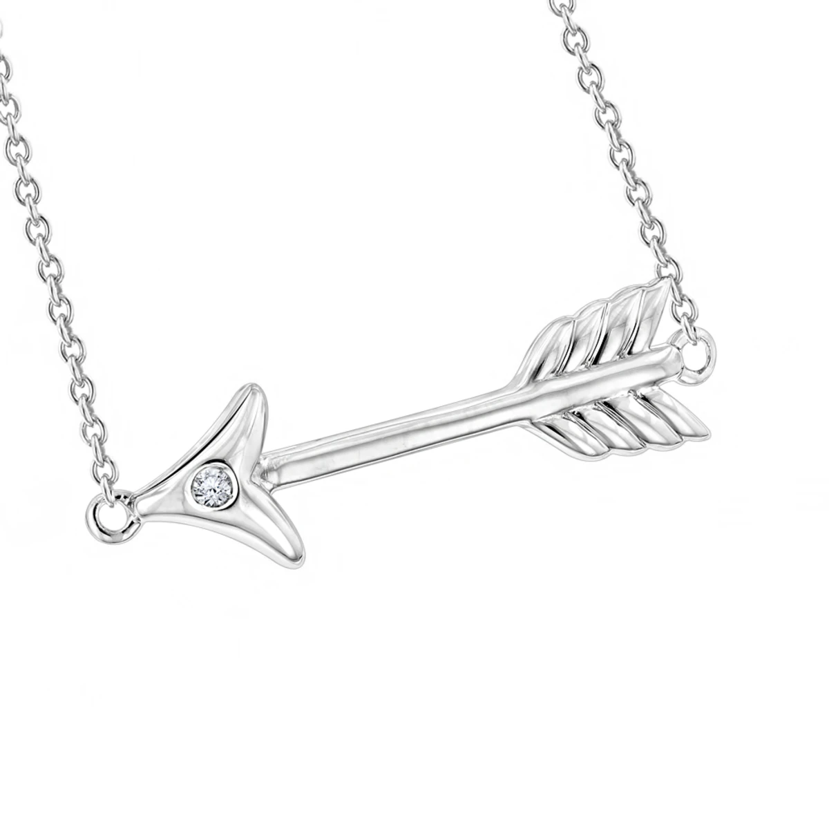 Luxurman Love Quotes Necklaces Sterling Silver Diamond Arrow Pendant 1 Luxurman Love Quotes Necklaces Sterling Silver Diamond Arrow Pendant