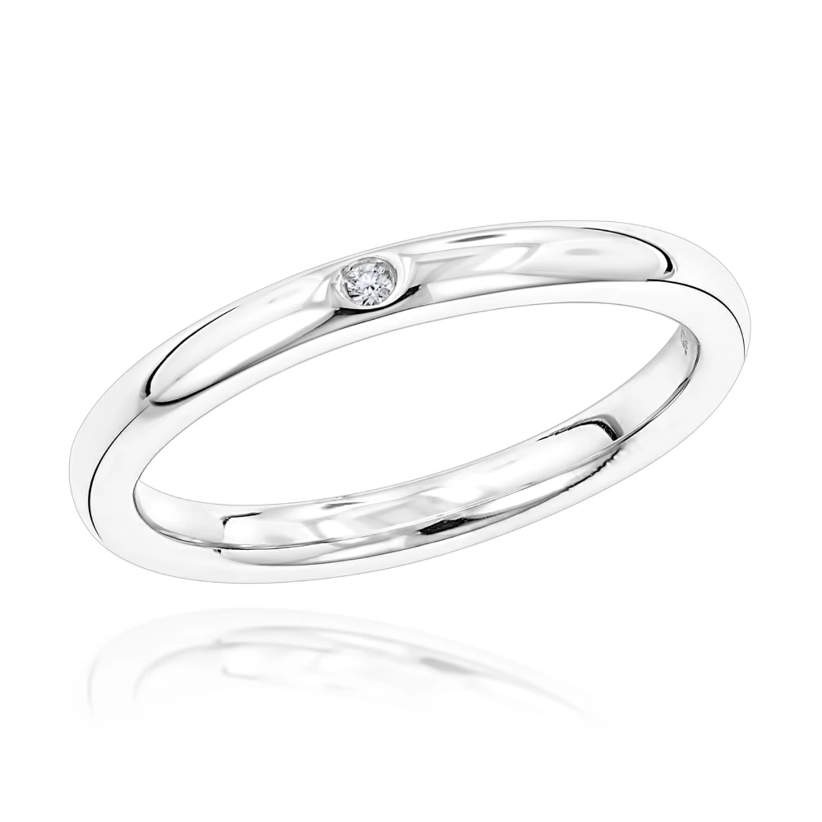 Luxurman Love Quotes: Women's Stackable Sterling Silver Diamond Wedding Ring 1 Luxurman Love Quotes: Women's Stackable Sterling Silver Diamond Wedding Ring