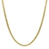 Luxurman Men's Solid 14K Yellow Gold Gold Miami Cuban Link Chain 7mm 22-40in