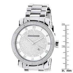 Luxurman Men's Diamond Watch 0.12ct 9 Luxurman Men's Diamond Watch 0.12ct -Luxurman luxurman mens diamond watch 012ct p 35315 ruler