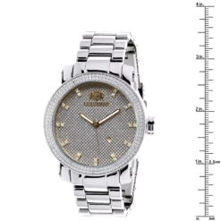 Luxurman Men's Diamond Watch 0.12ct Two-Tone Gold Plated Stainless Steel -Luxurman luxurman mens diamond watch 012ct two tone gold plated stainless steel ruler 20211214