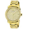 Large Luxurman Men's Diamond Watch 0.12ct Yellow Gold Plated Phantom