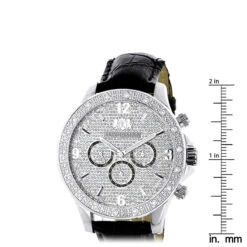 Luxurman Men's Diamond Watch 0.18 Ct -Luxurman luxurman mens diamond watch 018 ct p 35212 ruler