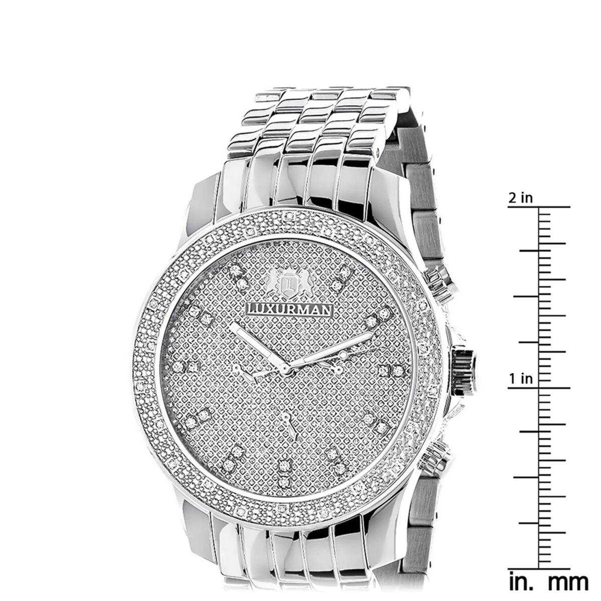 Luxurman Men's Diamond Watch 0.25 Ct 5 Luxurman Men's Diamond Watch 0.25 Ct - Image 5