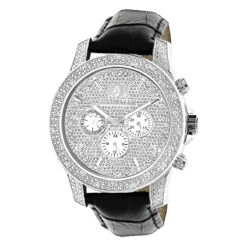 Luxurman Men's Diamond Watch 0.50 Ct Freeze