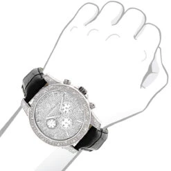 Luxurman Men's Diamond Watch 0.50 Ct Freeze -Luxurman luxurman mens diamond watch 050 ct freeze p 9321bod