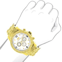 Luxurman Men's Diamond Watch 1ct. Yellow Gold -Luxurman luxurman mens diamond watch 1ct yellow gold p 9323bod