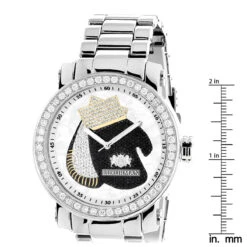 Luxurman Men's Diamond Watch With Boxing Gloves 4 CT Southpaw Edition -Luxurman luxurman mens diamond watch with boxing gloves 45ct southpaw edition ruler
