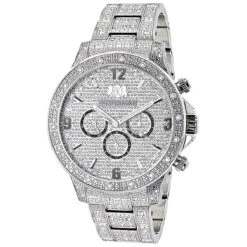 Luxurman Men's Diamond Swiss Quartz Fully Iced Out Watch 1.25ct