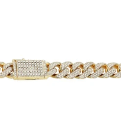 Luxurman Men's 10K Yellow Gold Miami Cuban Link Chain Necklace With Diamonds 23ct 15 Luxurman Men's 10K Yellow Gold Miami Cuban Link Chain Necklace With Diamonds 23ct -Luxurman luxurman mens necklaces 14k gold miami cuban link chain with diamonds 23ct claspye