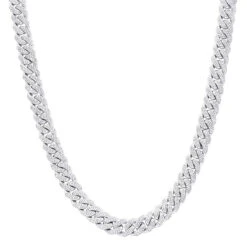 Luxurman Men's 10K Yellow Gold Miami Cuban Link Chain Necklace With Diamonds 23ct 11 Luxurman Men's 10K Yellow Gold Miami Cuban Link Chain Necklace With Diamonds 23ct -Luxurman luxurman mens necklaces 14k gold miami cuban link chain with diamonds 23ct wh