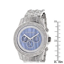 Luxurman Men's Real Diamond Wrist Watch 1.25ct -Luxurman luxurman mens watches real diamond wrist watch 125ct p 8267 ruler