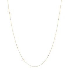 LUXURMAN Solid 10K Yellow Gold Box Chain For Women 0.8mm Wide 15 LUXURMAN Solid 10K Yellow Gold Box Chain For Women 0.8mm Wide -Luxurman luxurman solid 10k gold box chain for women 08mm wide boxye