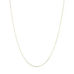 LUXURMAN Solid 10K White Gold Cable Chain For Women Adjustable 0.9mm -Luxurman luxurman solid 10k gold cable chain for women adjustable 09mm boxye