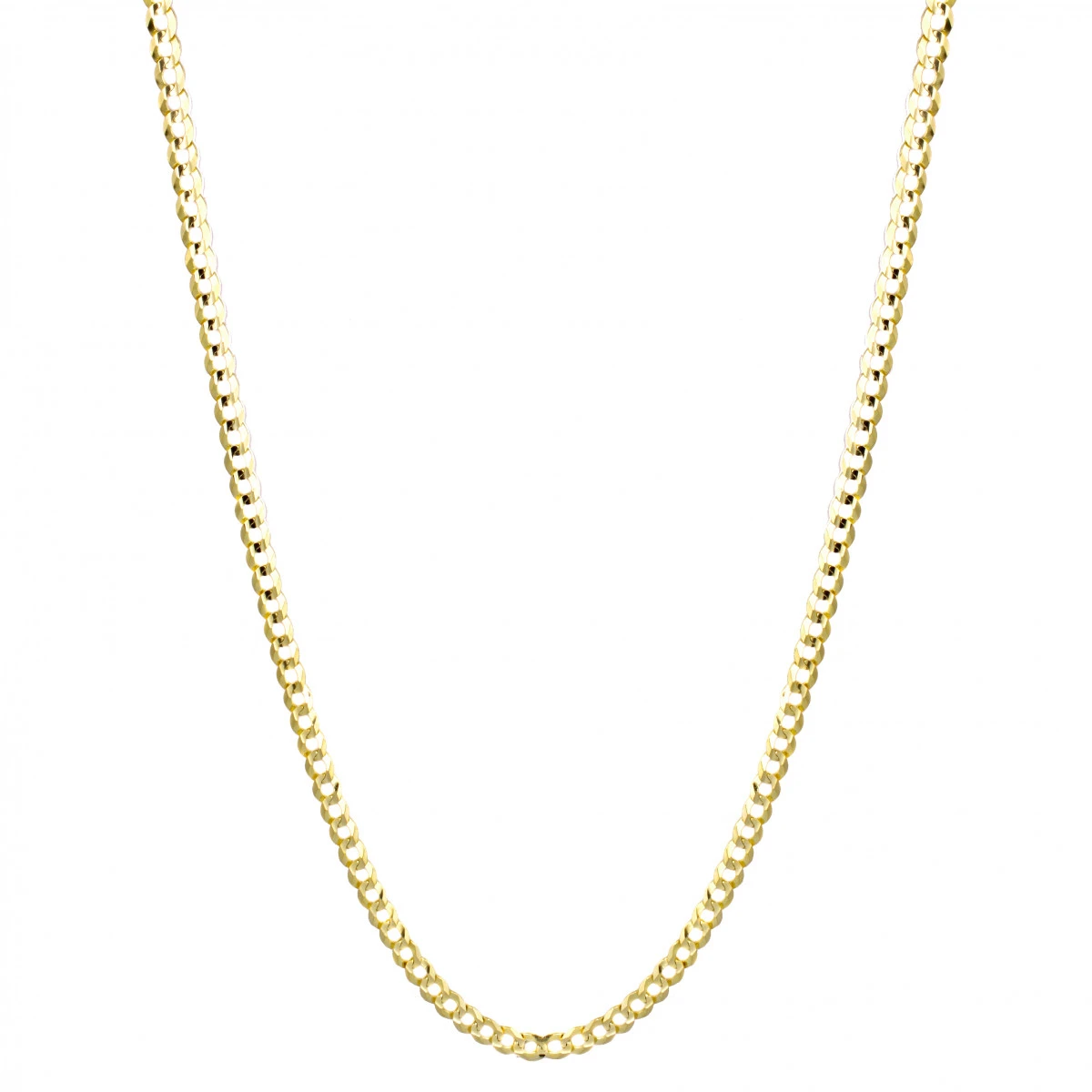 LUXURMAN Solid 10K Yellow Gold Curb Chain For Men Comfort 7mm Wide 3 LUXURMAN Solid 10K Yellow Gold Curb Chain For Men Comfort 7mm Wide - Image 3