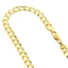 LUXURMAN Solid 10K Yellow Gold Curb Chain For Men Comfort 8mm Wide