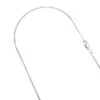 LUXURMAN Solid 10K White Gold Curb Chain For Men & Women Gourmette 1mm Wide