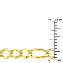 LUXURMAN Solid 10K Yellow Gold Figaro Chain For Men 7mm Wide 9 LUXURMAN Solid 10K Yellow Gold Figaro Chain For Men 7mm Wide -Luxurman luxurman solid 10k gold figaro chain for men 7mm wide rulerye