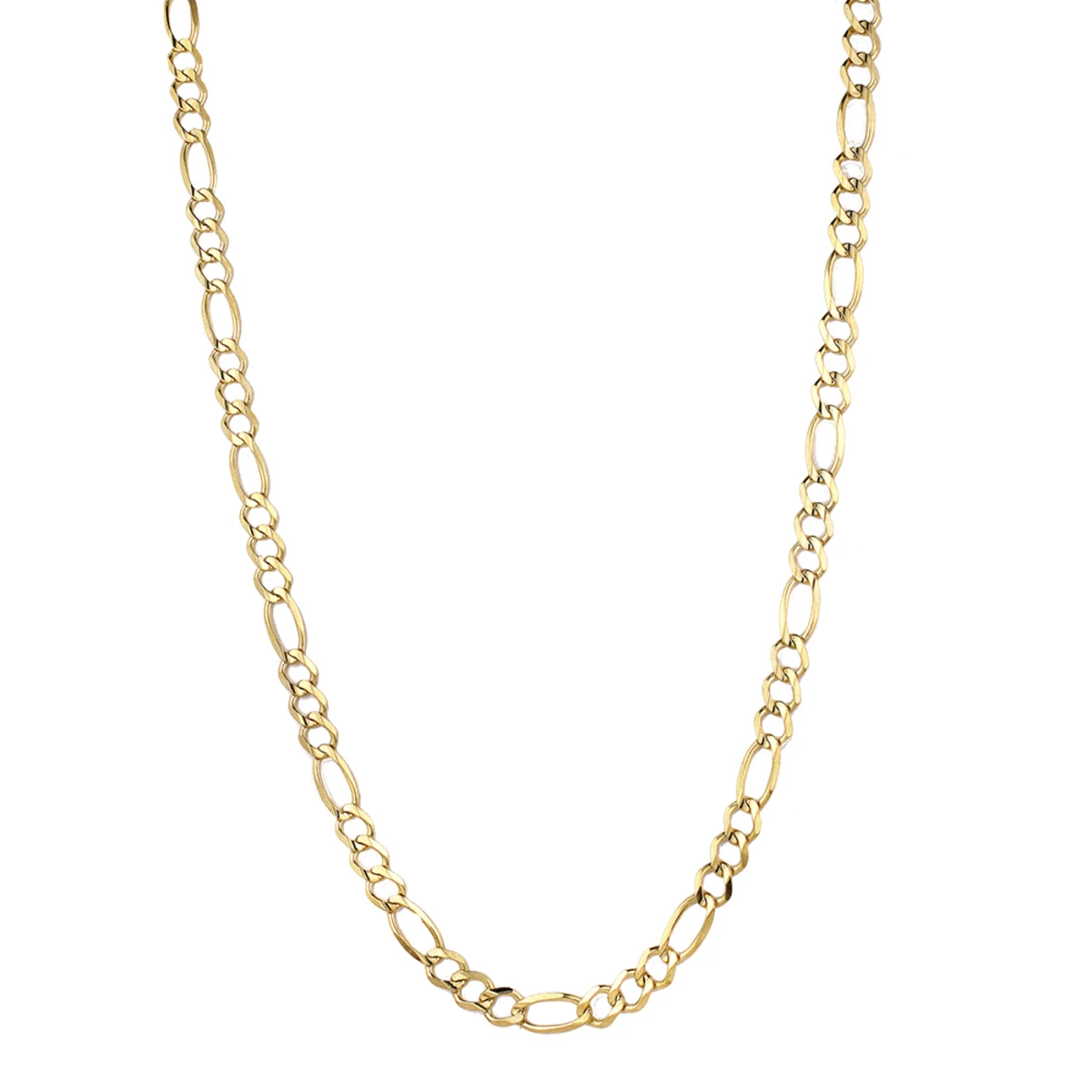 LUXURMAN Solid 10K Yellow Gold Figaro Chain For Men 8.5mm Wide 3 LUXURMAN Solid 10K Yellow Gold Figaro Chain For Men 8.5mm Wide - Image 3