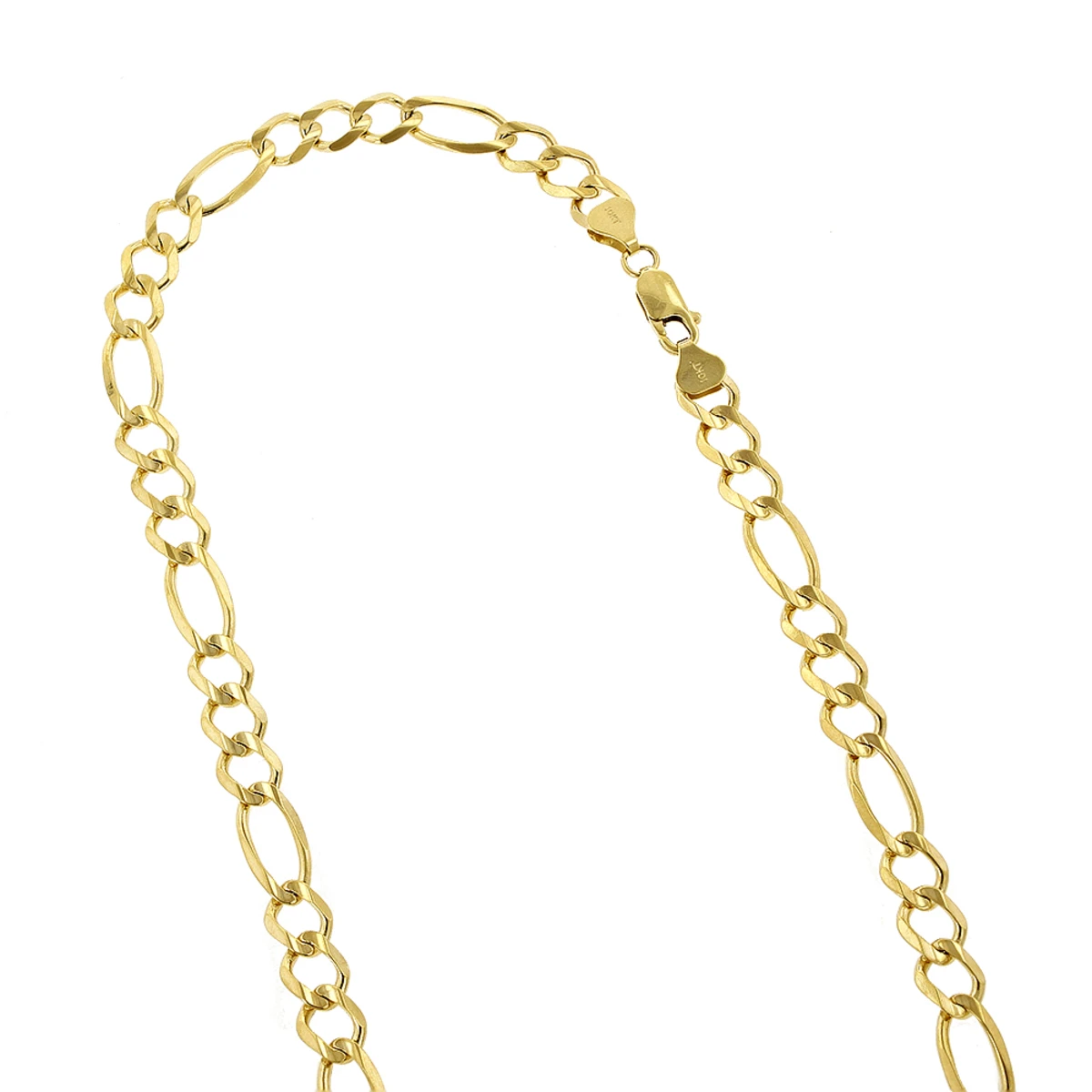 LUXURMAN Solid 10K Yellow Gold Figaro Chain For Men 8.5mm Wide 1 LUXURMAN Solid 10K Yellow Gold Figaro Chain For Men 8.5mm Wide
