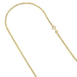 LUXURMAN Solid 10K Yellow Gold Mariner Chain For Men & Women 1.2mm Wide