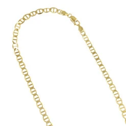 LUXURMAN Solid 10K Yellow Gold Mariner Chain For Men & Women 4.5mm Wide