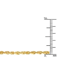 LUXURMAN Solid 10K Yellow Gold Rope Chain For Men & Women Diamond Cut 2.5mm -Luxurman luxurman solid 10k gold rope chain for men women diamond cut 25mm rulerye