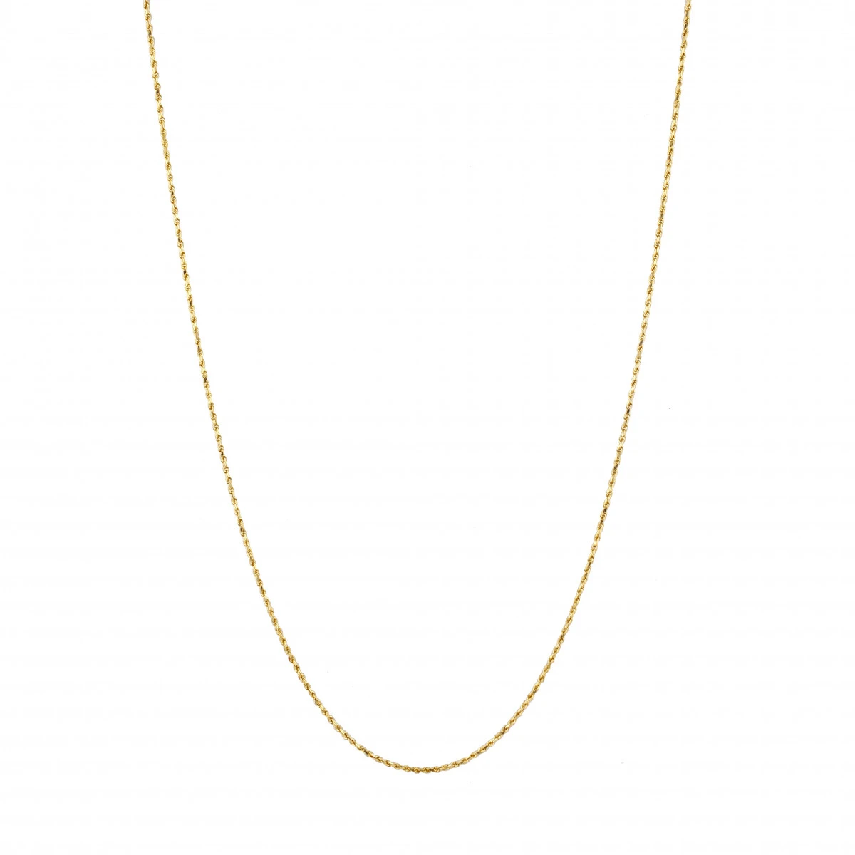 LUXURMAN Solid 10K Yellow Gold Rope Chain For Men & Women Diamond Cut 2mm 3 LUXURMAN Solid 10K Yellow Gold Rope Chain For Men & Women Diamond Cut 2mm - Image 3