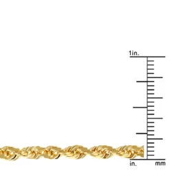 LUXURMAN Solid 10K Yellow Gold Rope Chain For Men & Women Diamond Cut 3.5mm -Luxurman luxurman solid 10k gold rope chain for men women diamond cut 35mm rulerye