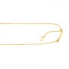 LUXURMAN Solid 10K Yellow Gold Rope Chain For Women Adjustable 1mm Wide