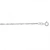 LUXURMAN Solid 10K White Gold Singapore Chain For Women 1.5mm Wide