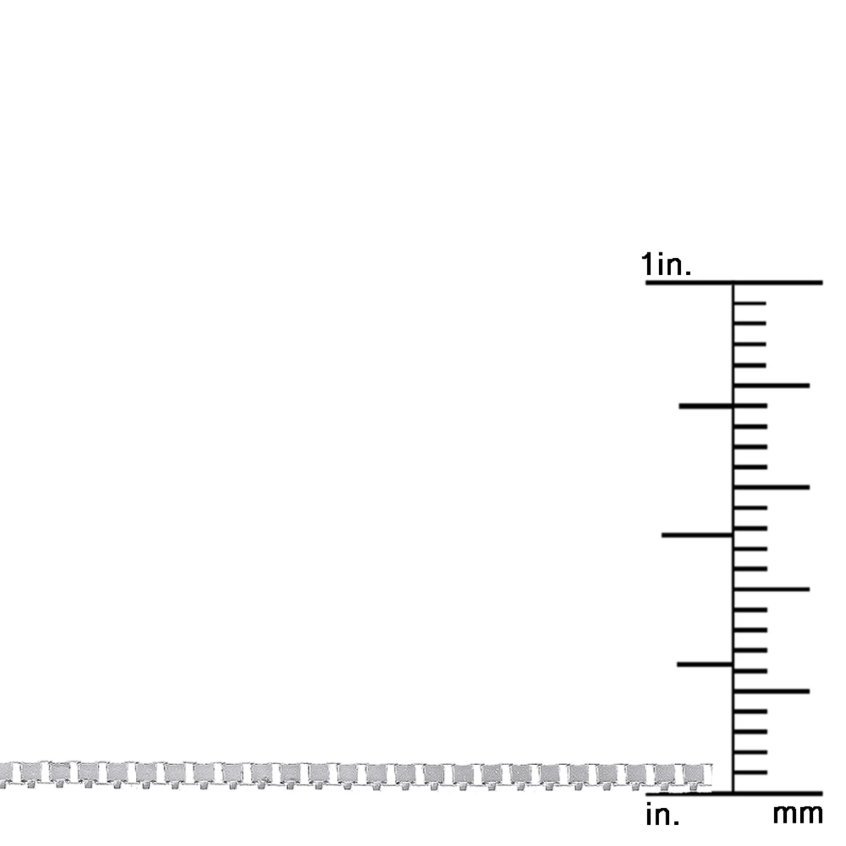 LUXURMAN Solid 14K White Gold Box Chain For Men & Women 1.4mm Wide 5 LUXURMAN Solid 14K White Gold Box Chain For Men & Women 1.4mm Wide - Image 5