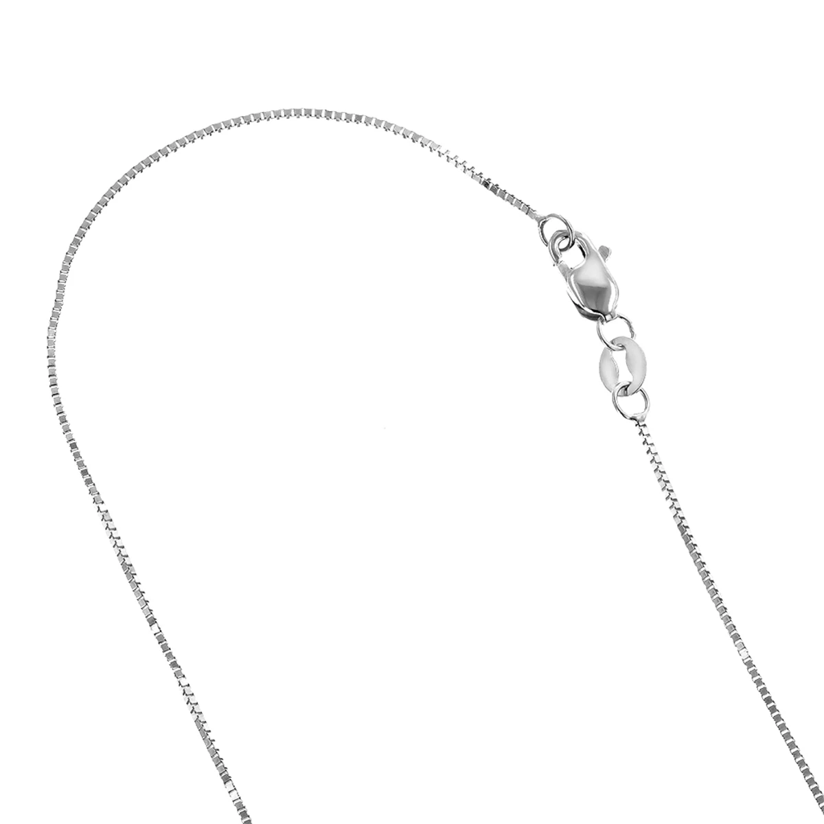 LUXURMAN Solid 14K White Gold Box Chain For Men & Women 1.4mm Wide 1 LUXURMAN Solid 14K White Gold Box Chain For Men & Women 1.4mm Wide