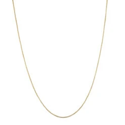 LUXURMAN Solid 14K White Gold Box Chain For Men & Women Round 1.7mm Wide -Luxurman luxurman solid 14k gold box chain for men women round 17mm wide boxye