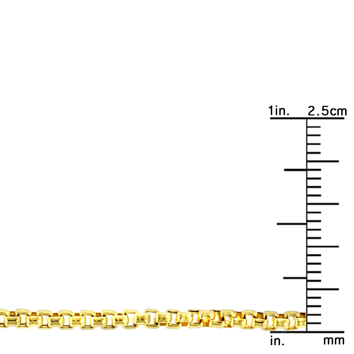 Solid 14K Yellow Gold Box Chain For Men & Women Round 2.4mm Wide 8 Solid 14K Yellow Gold Box Chain For Men & Women Round 2.4mm Wide - Image 8