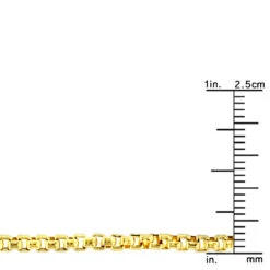 LUXURMAN Solid 14K Yellow Gold Box Chain For Men & Women Round 2.8mm Wide -Luxurman luxurman solid 14k gold box chain for men women round 28mm wide rulerye