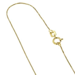 Solid 14K Rose Gold Box Chain For Women 0.6mm Wide By LUXURMAN -Luxurman luxurman solid 14k gold box chain for women 06mm wide ye