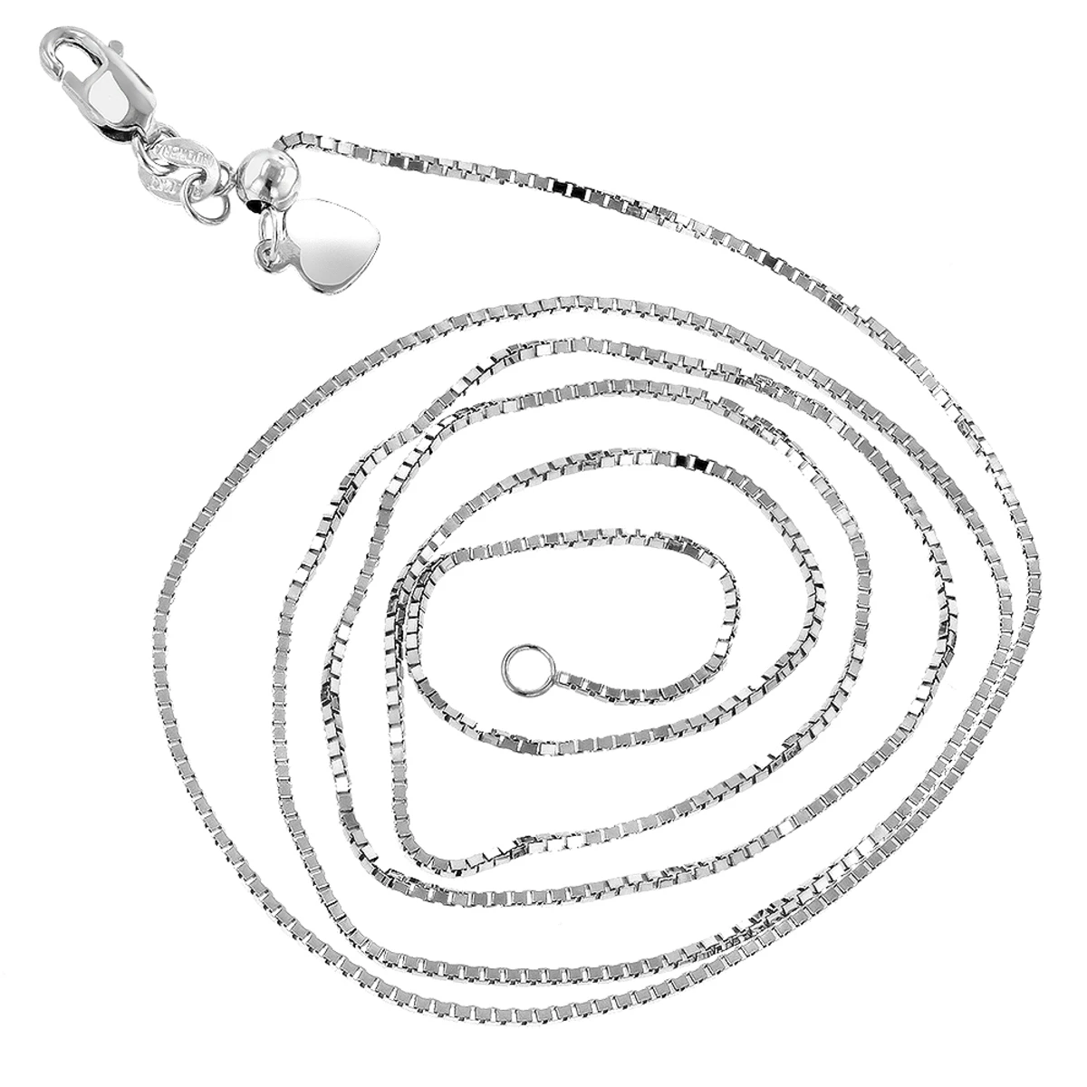 LUXURMAN Solid 14K Yellow Gold Box Chain For Women Adjustable 0.9mm 4 LUXURMAN Solid 14K Yellow Gold Box Chain For Women Adjustable 0.9mm - Image 4