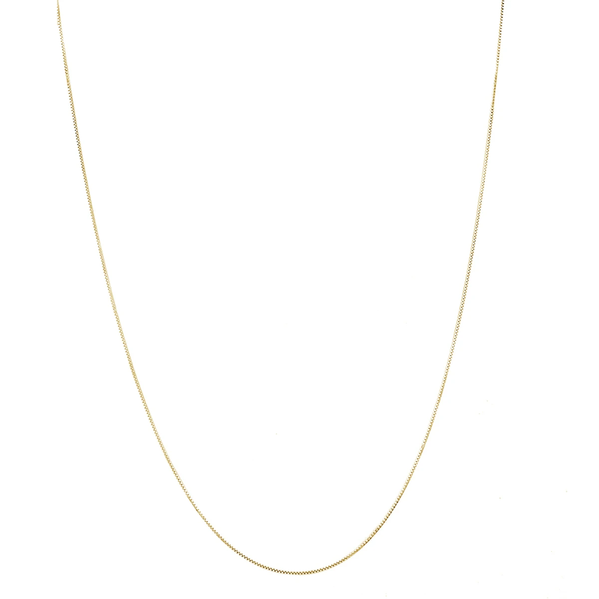 LUXURMAN Solid 14K Yellow Gold Box Chain For Women Adjustable 0.9mm 8 LUXURMAN Solid 14K Yellow Gold Box Chain For Women Adjustable 0.9mm - Image 8
